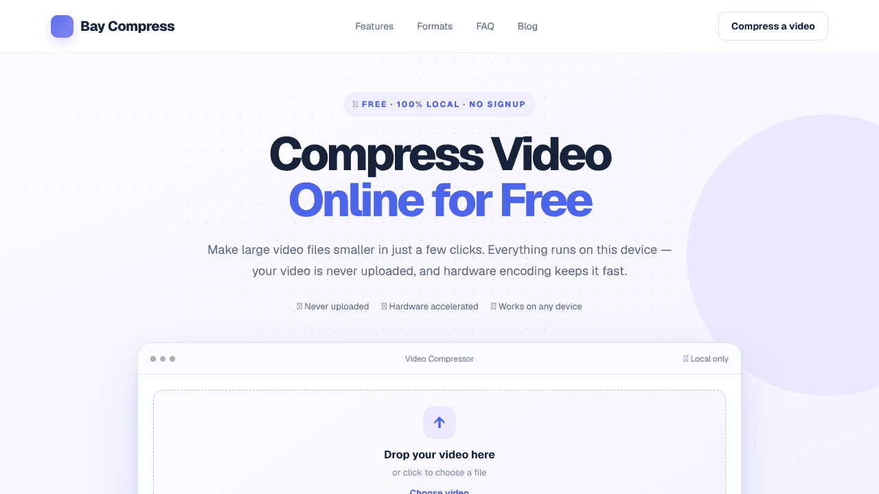 Compress Video Online Free website screenshot