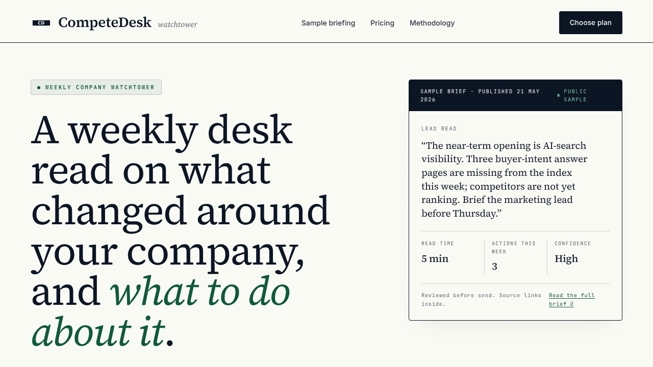CompteDesk website screenshot