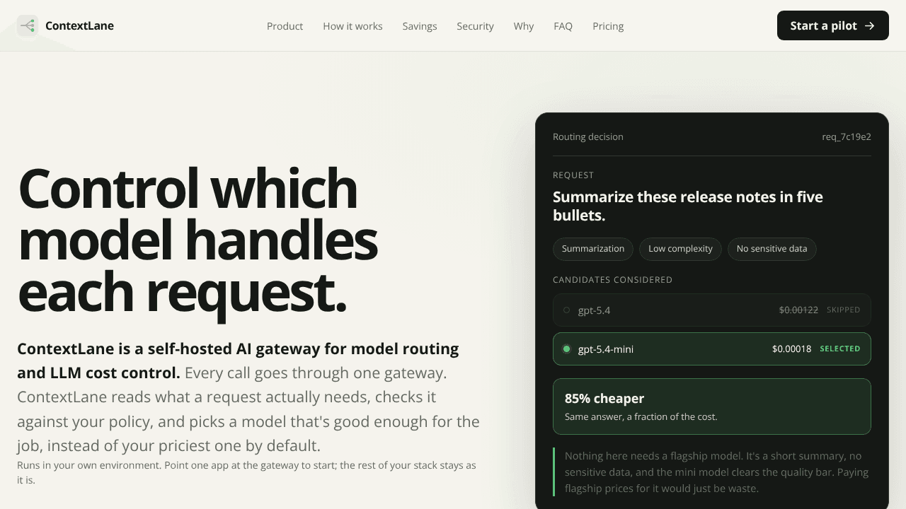 ContextLane website screenshot
