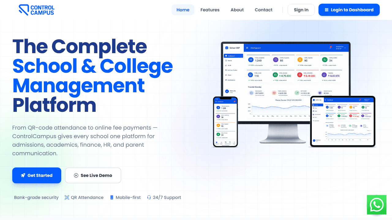 Control Campus website screenshot