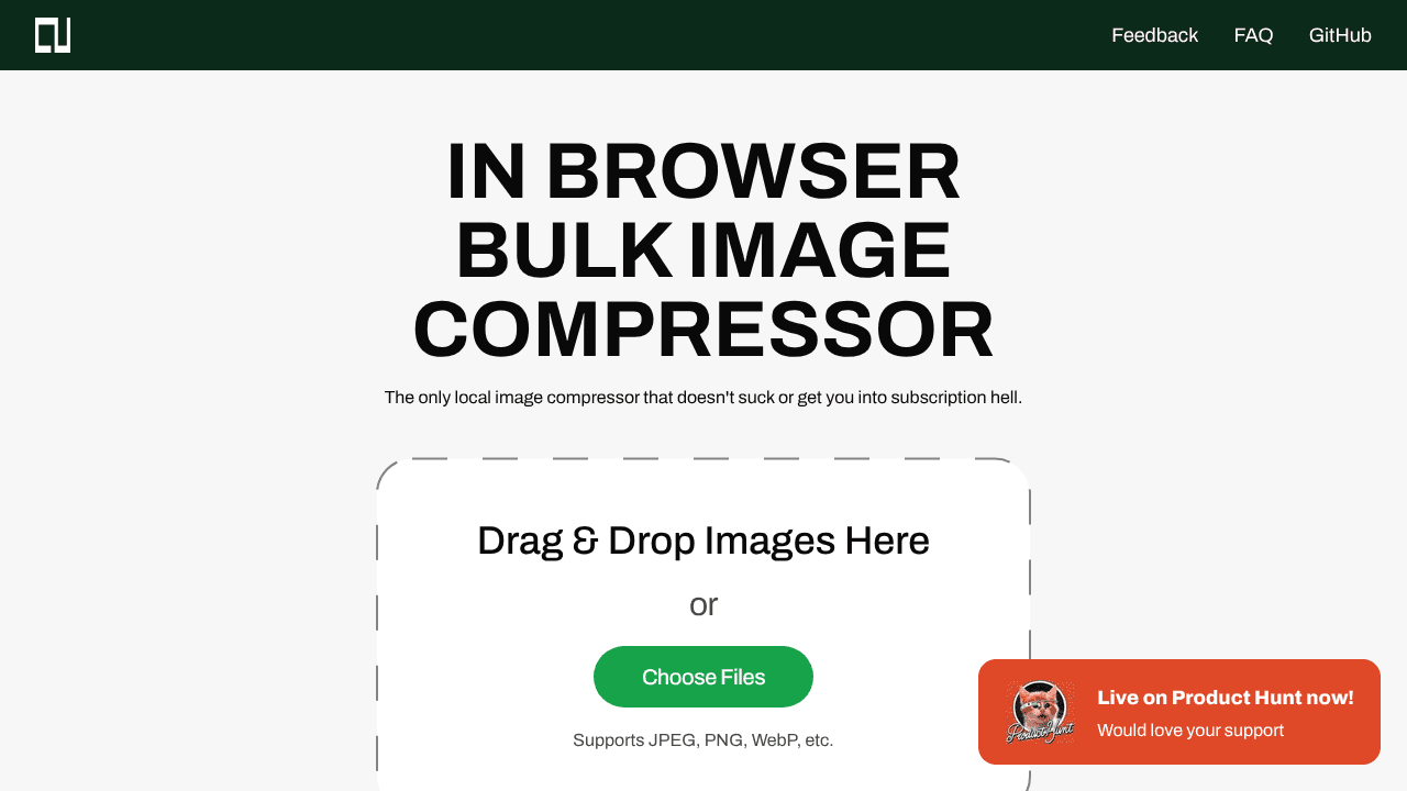 ConUtil Compressor website screenshot