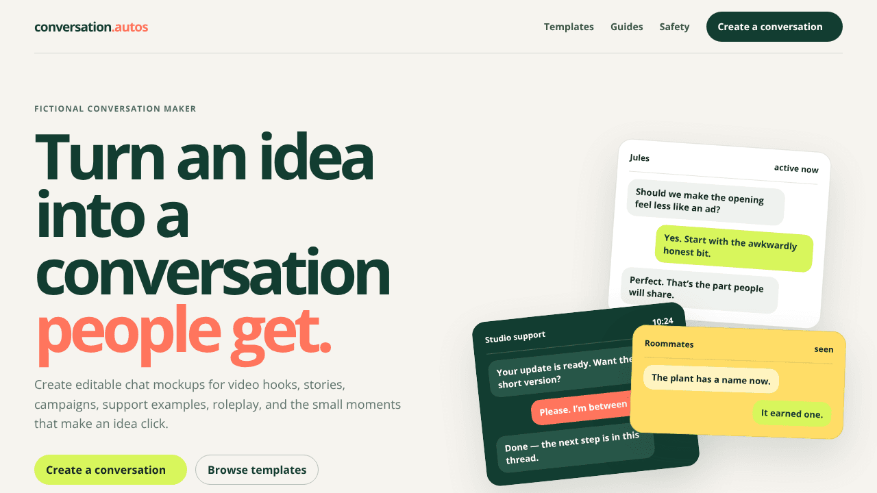 conversation.autos website screenshot
