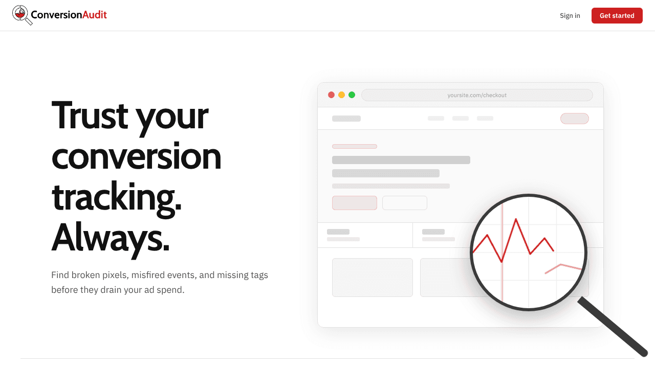 Conversion Audit website screenshot