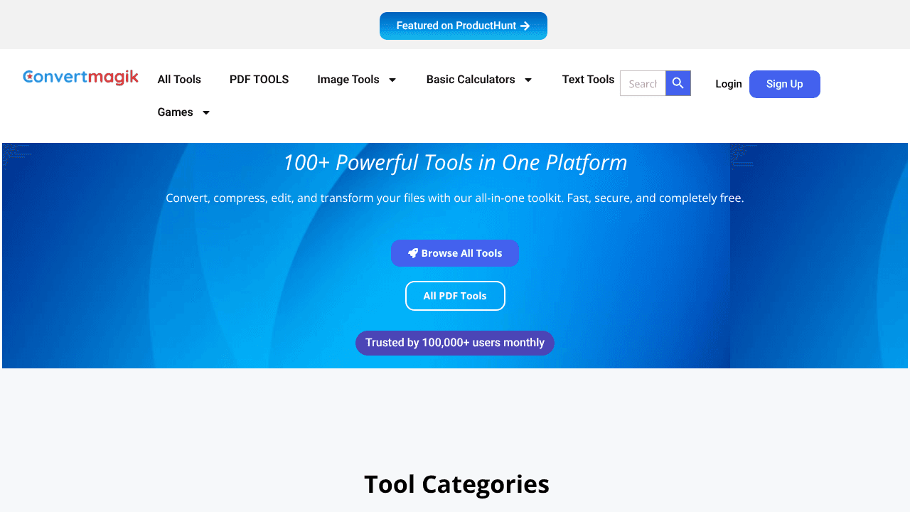 Convert Magik website screenshot