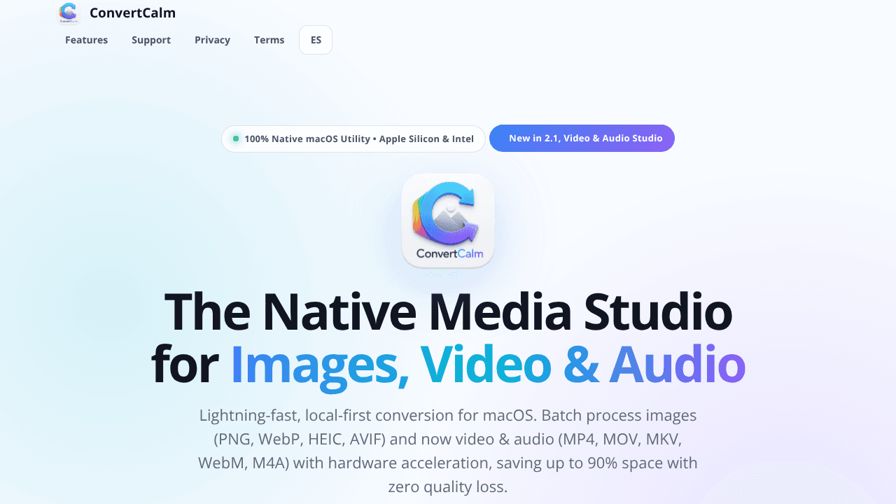 ConvertCalm website screenshot