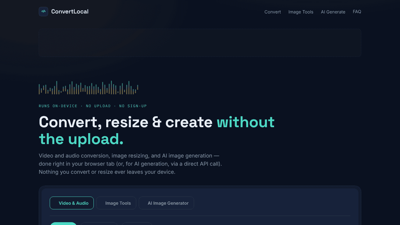 ConvertLocal website screenshot