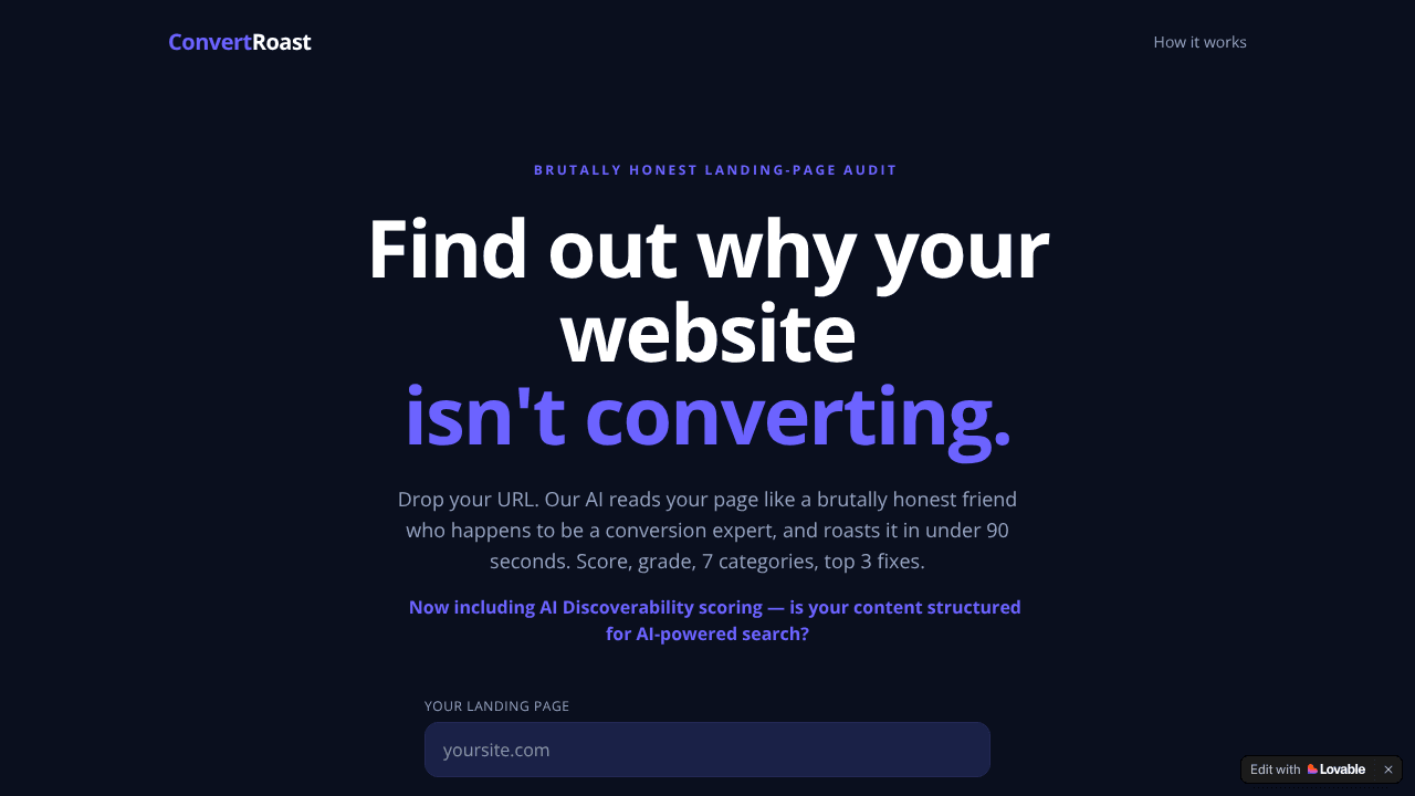 ConvertRoast website screenshot