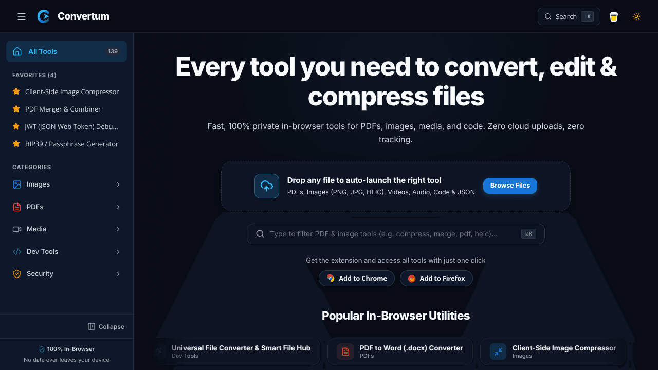 Convertum website screenshot