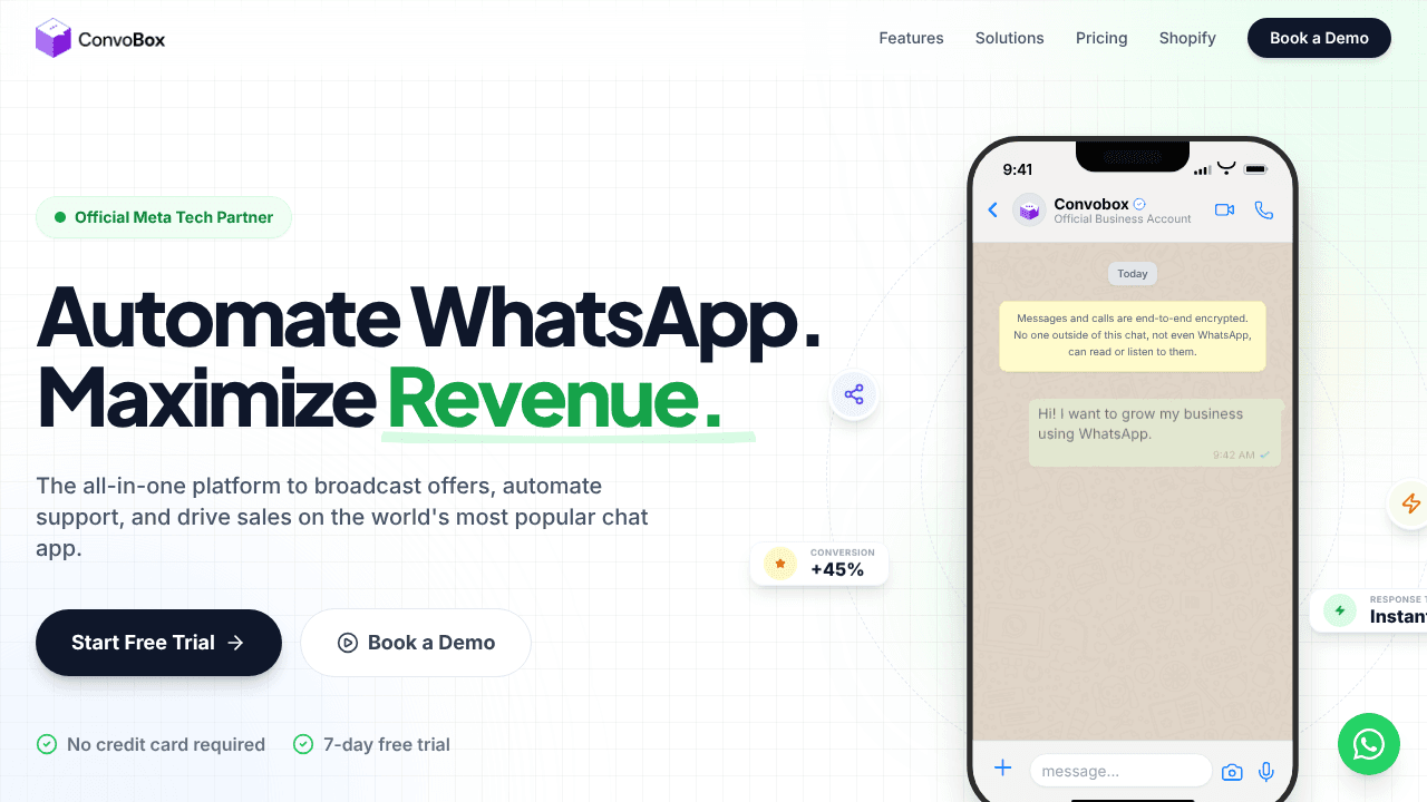 Convobox website screenshot
