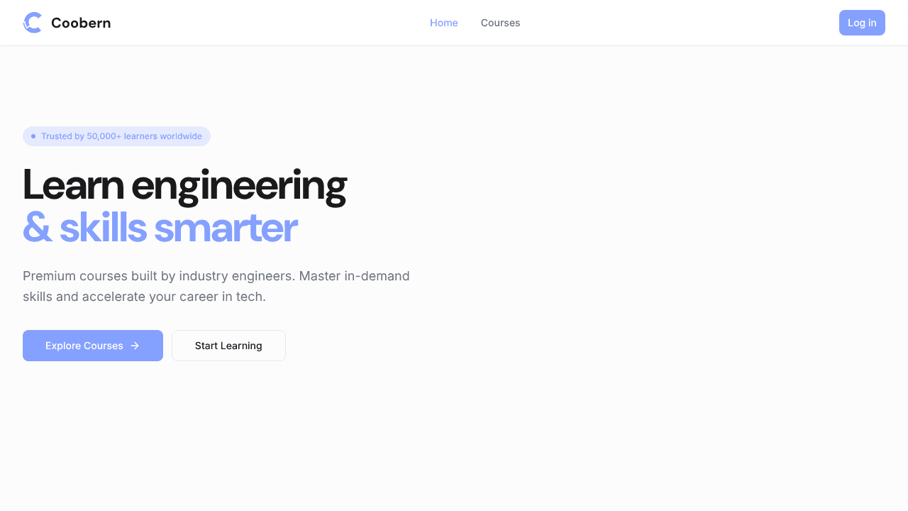 Coobern — Learn Beyond the Classroom website screenshot