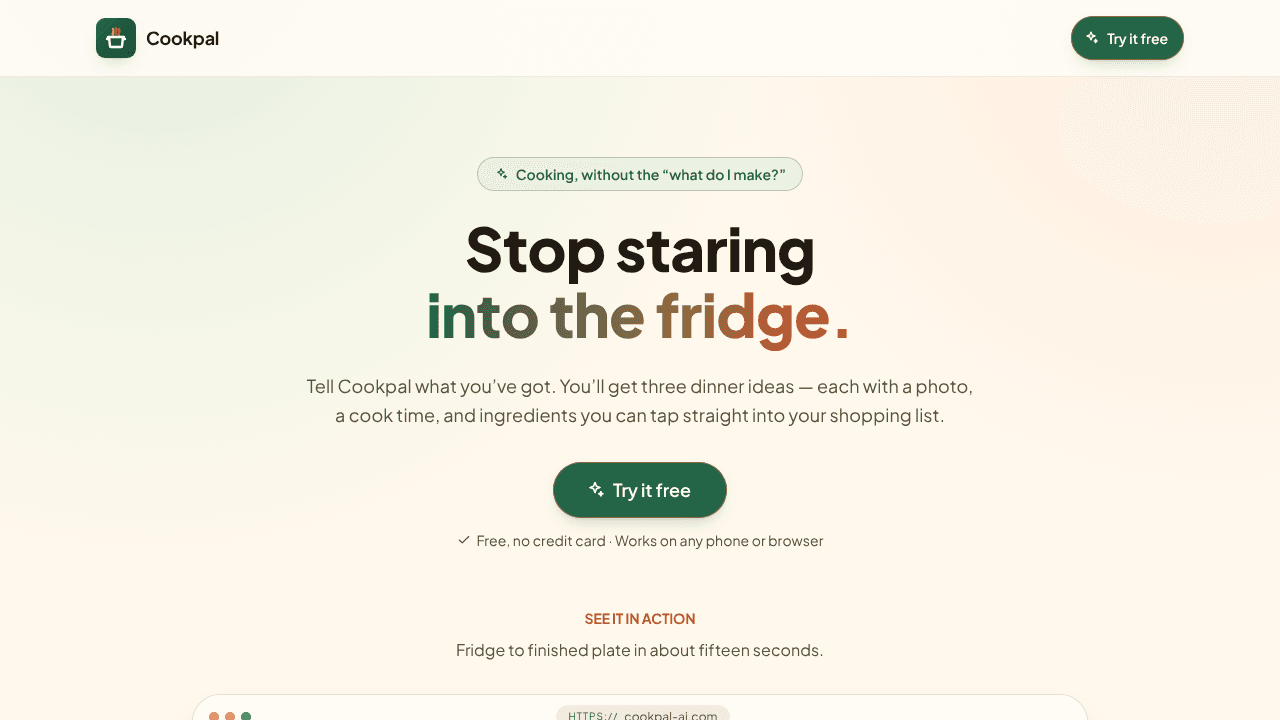 Cookpal website screenshot