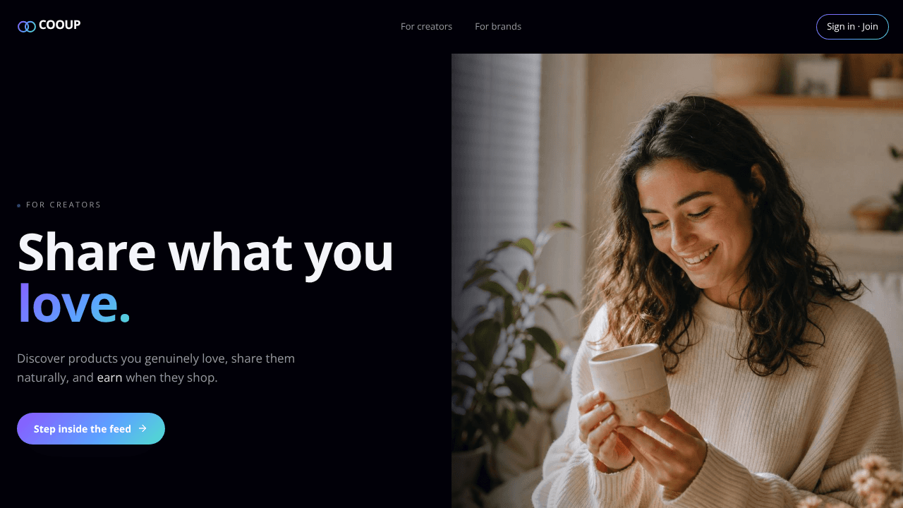 COOUP website screenshot