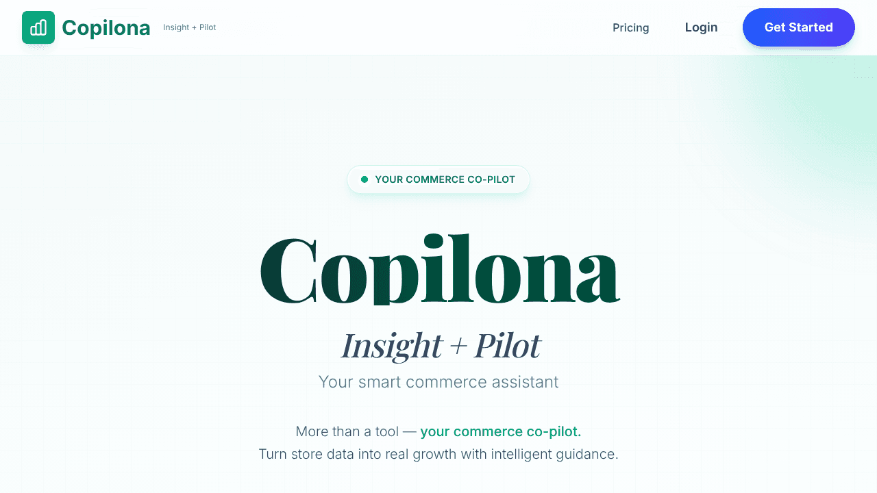 Copilona, InsightsPilot website screenshot