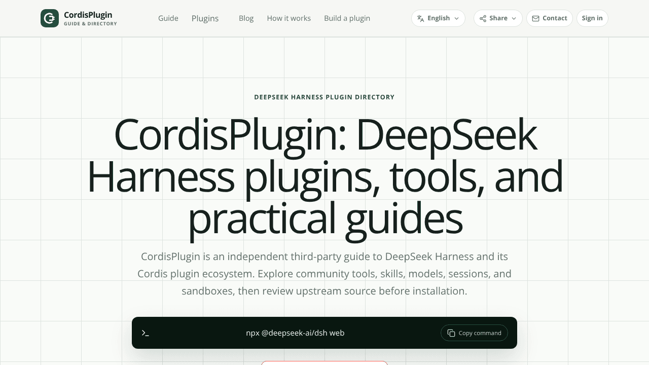 CordisPlugin website screenshot