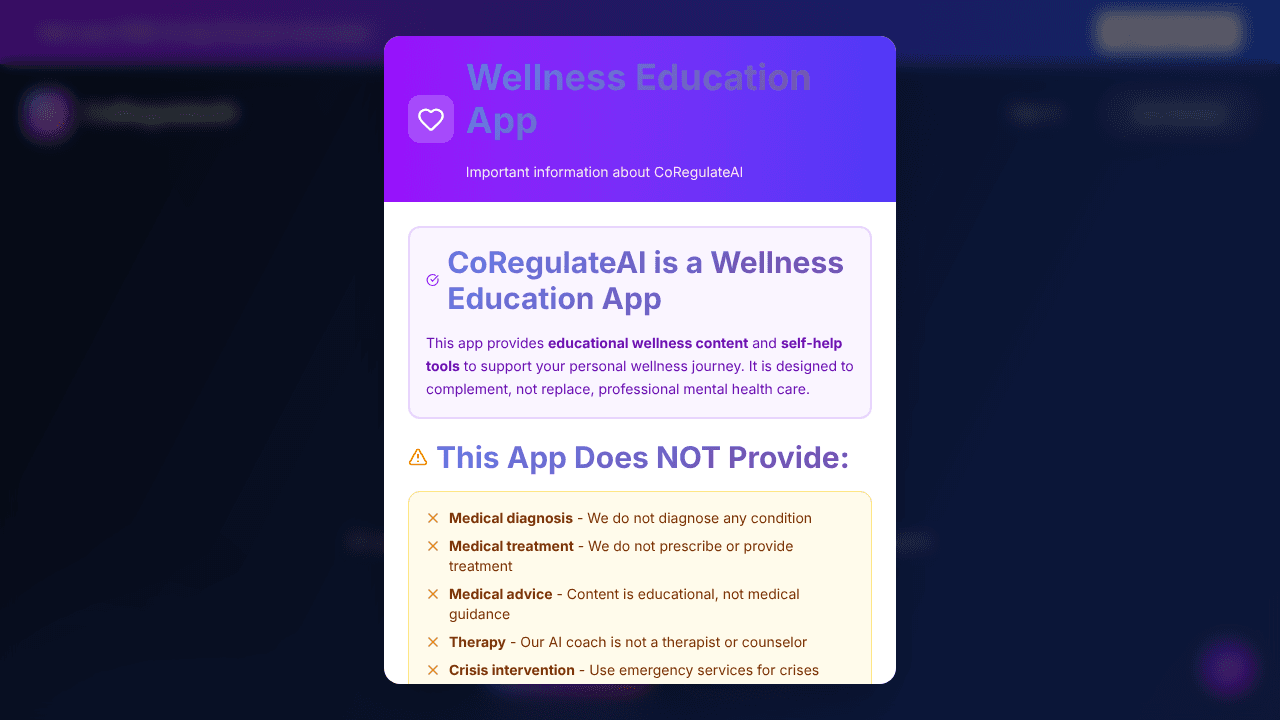 CoRegulateAI launch website screenshot