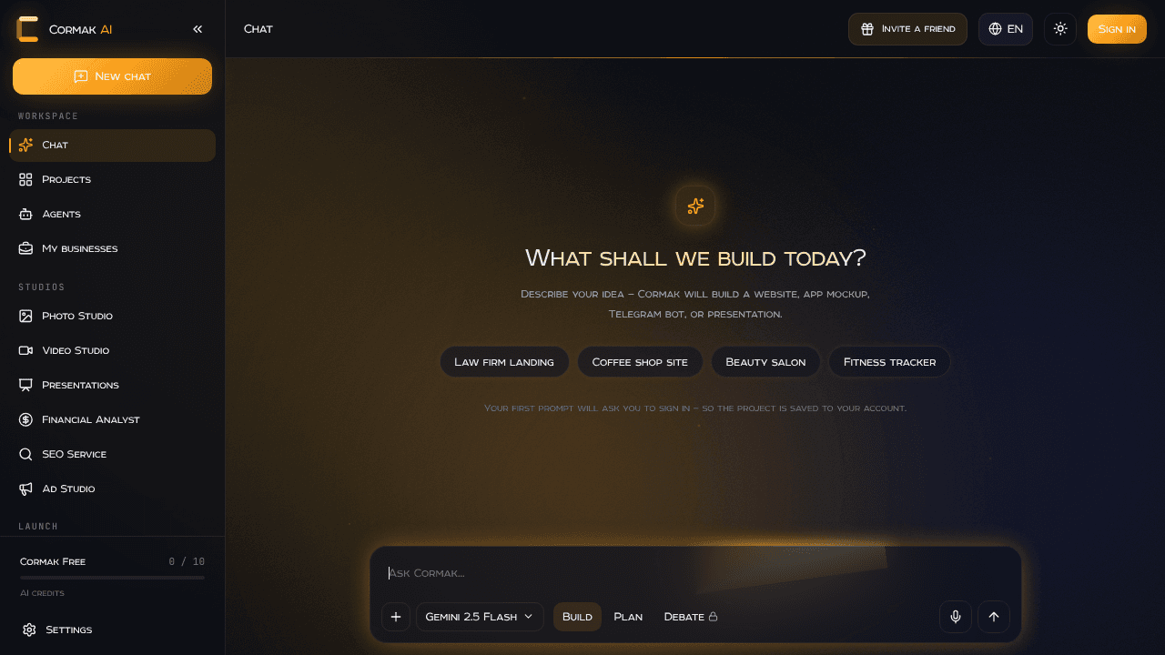 Cormak.app website screenshot