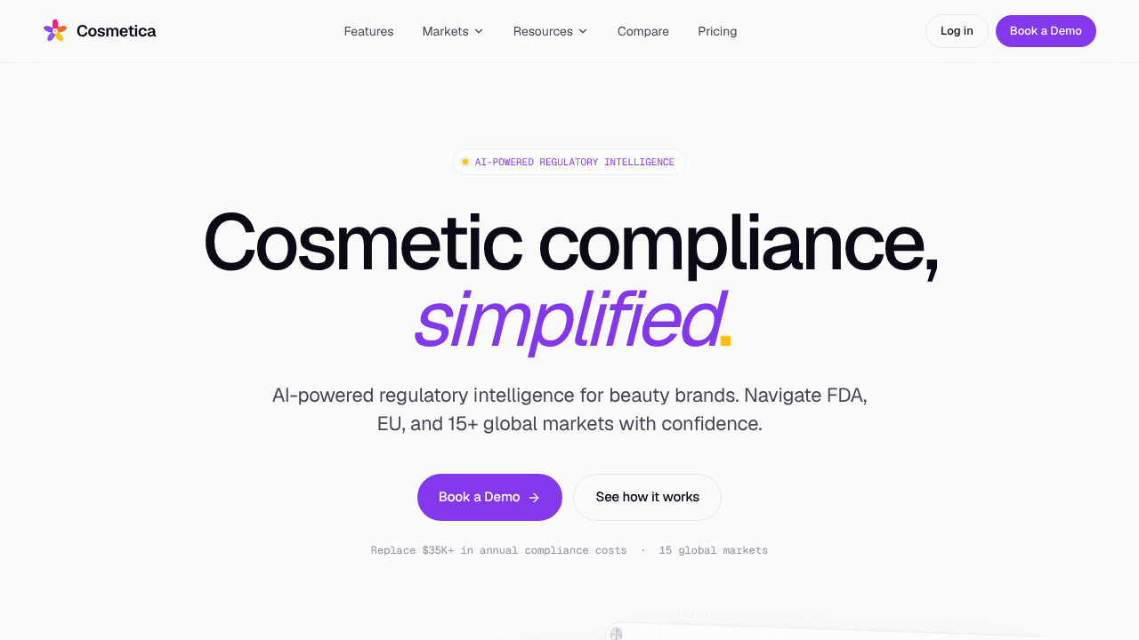 Cosmetica website screenshot
