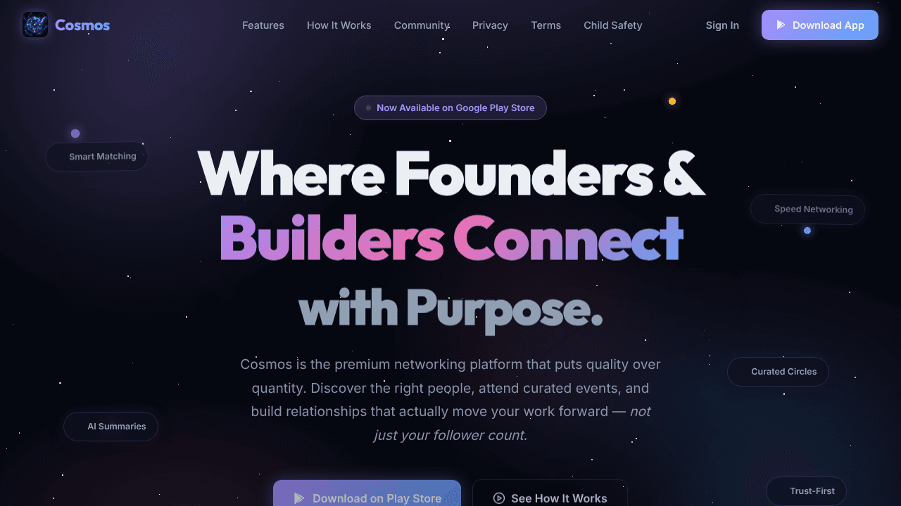 Cosmos website screenshot