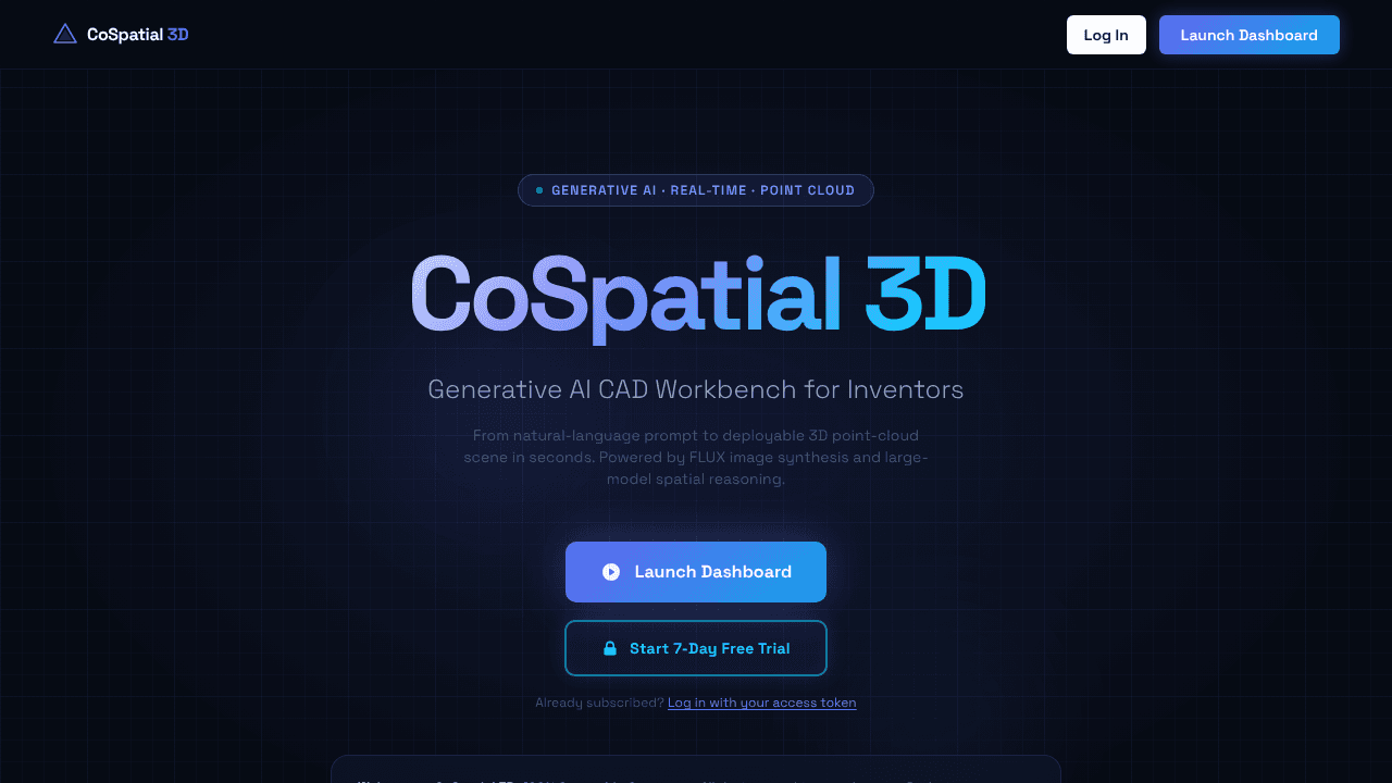 CoSpatial3d  website screenshot