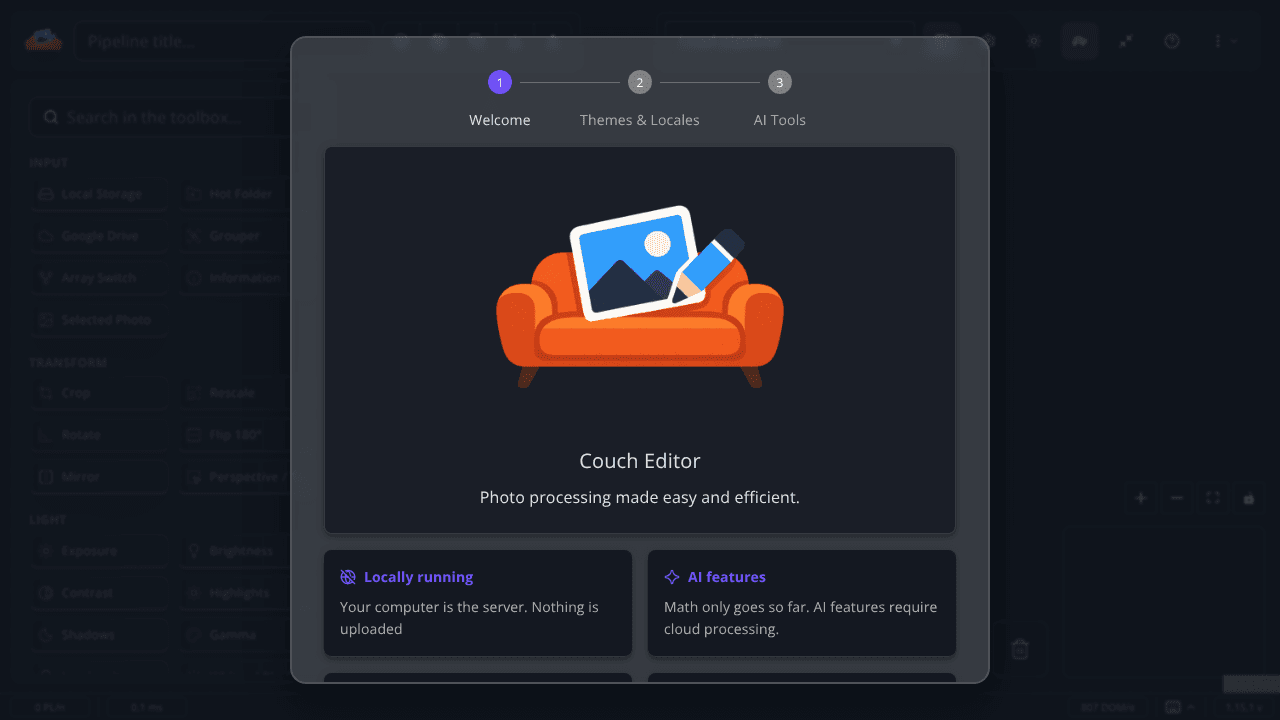 CouchEditor website screenshot