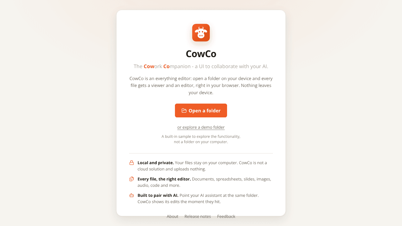 CowCo website screenshot