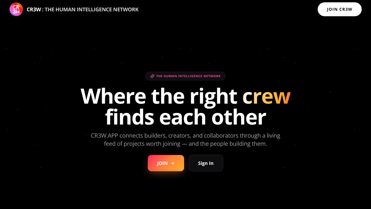 CR3W website screenshot