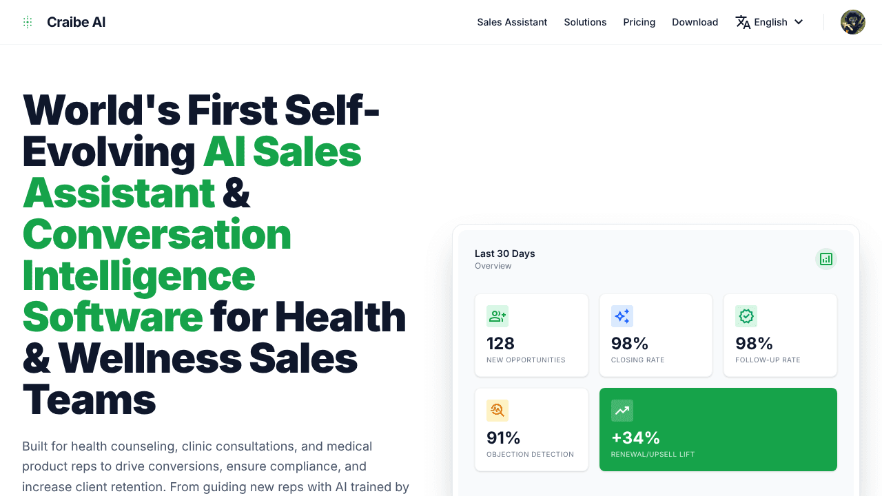 Craibe AI website screenshot