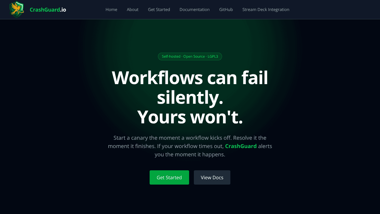 CrashGuard.io website screenshot