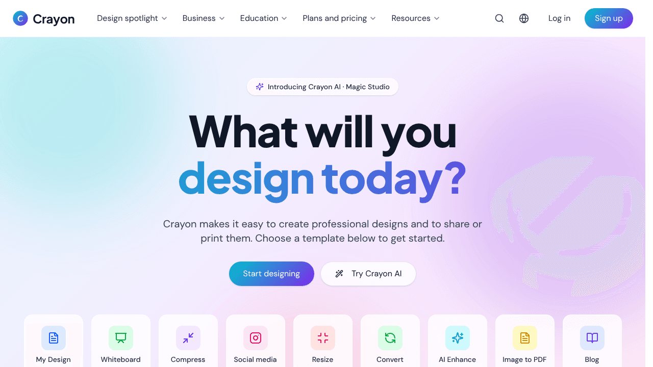 Crayon website screenshot