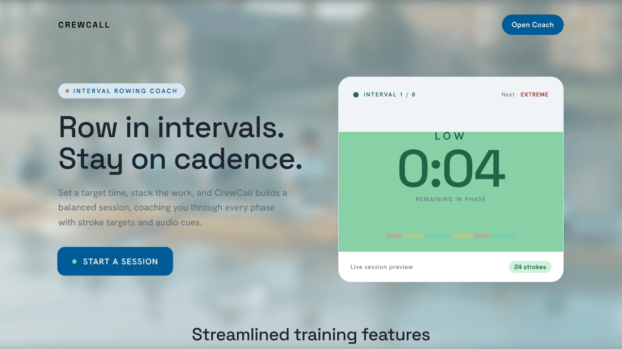 CrewCall website screenshot