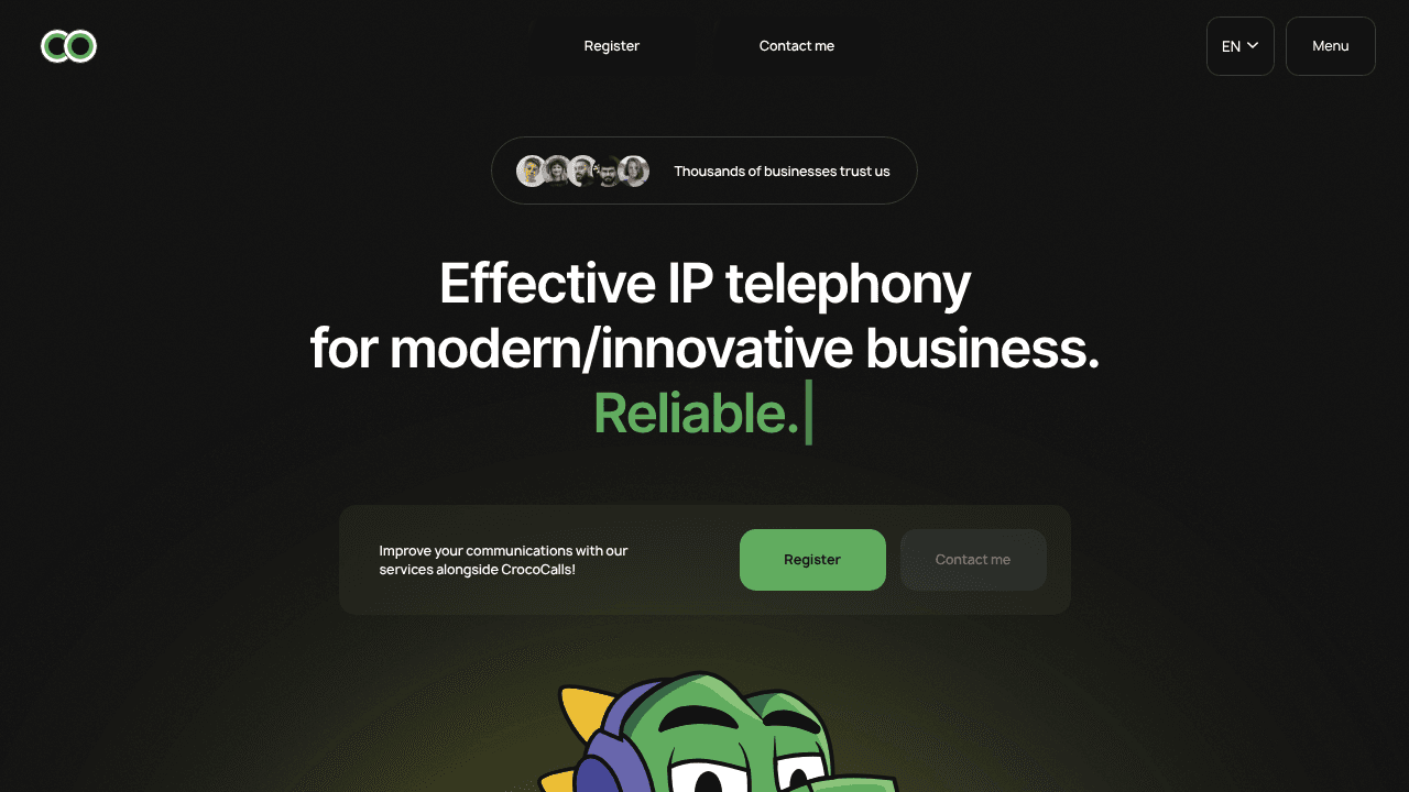 Crococalls website screenshot