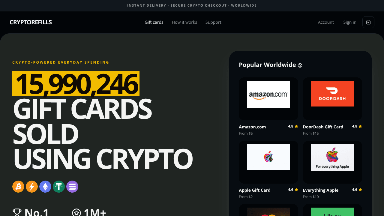 CryptoRefills.my website screenshot