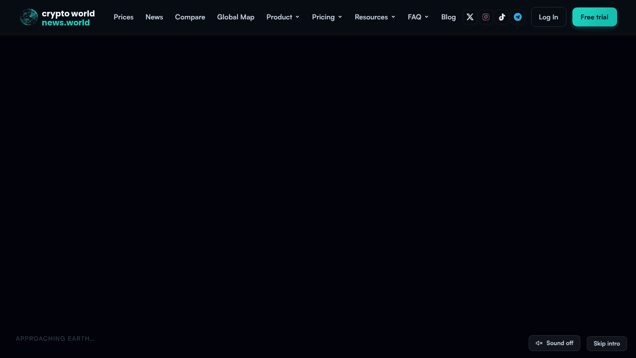 CryptoWorld News website screenshot