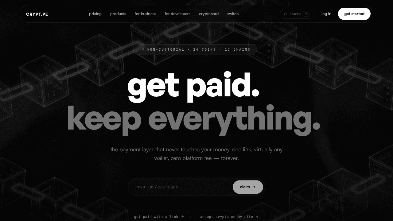 CRYPT.PE website screenshot