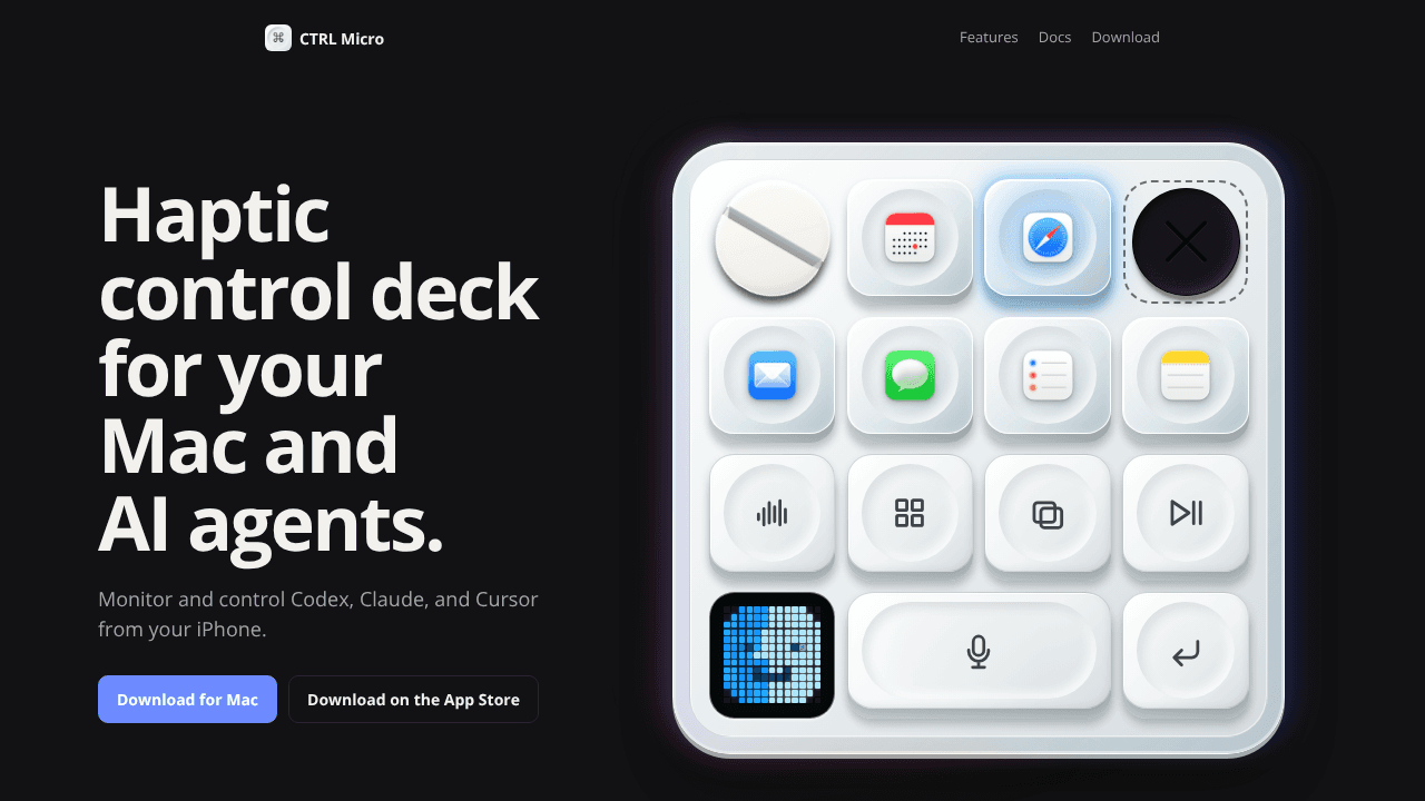 CTRL Micro website screenshot