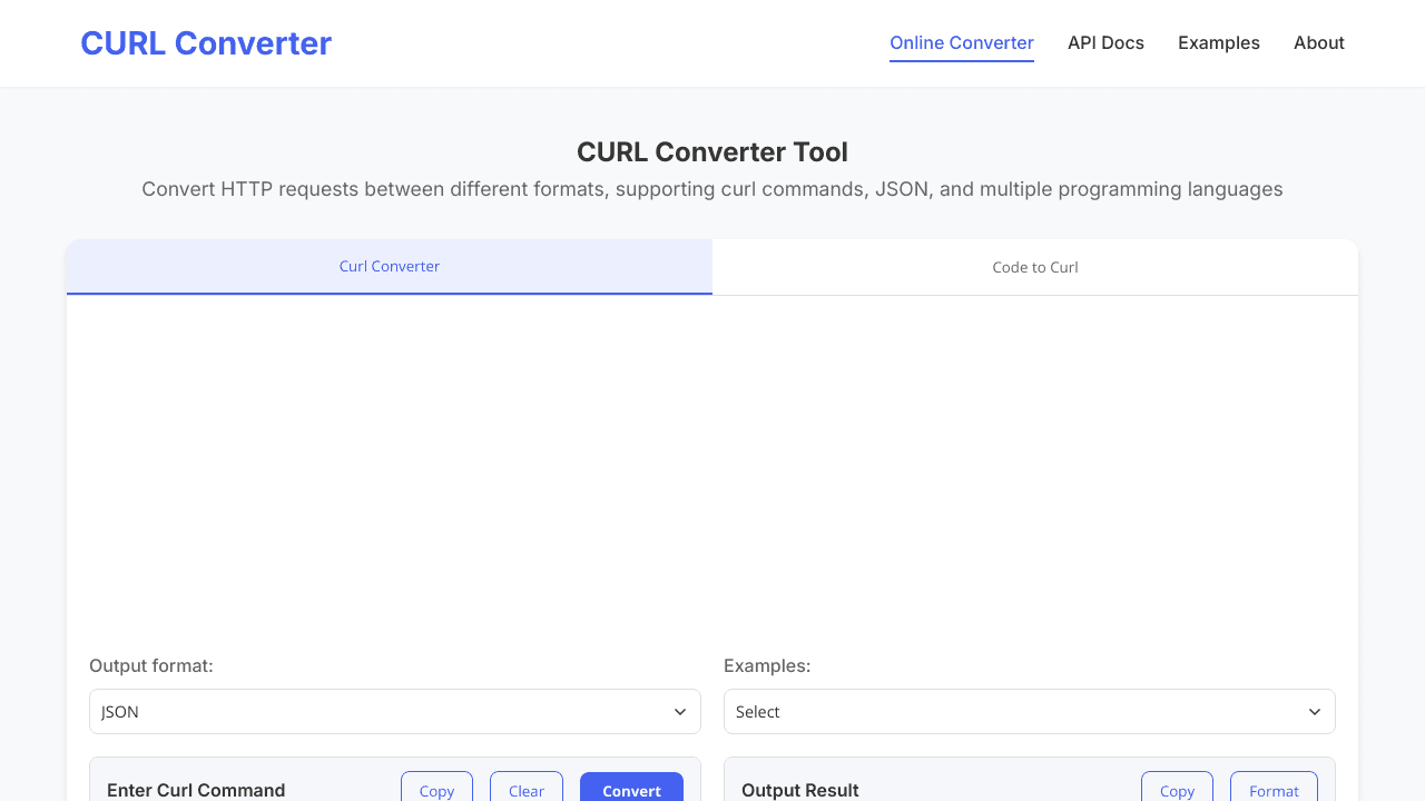 Curl Converter Tool
