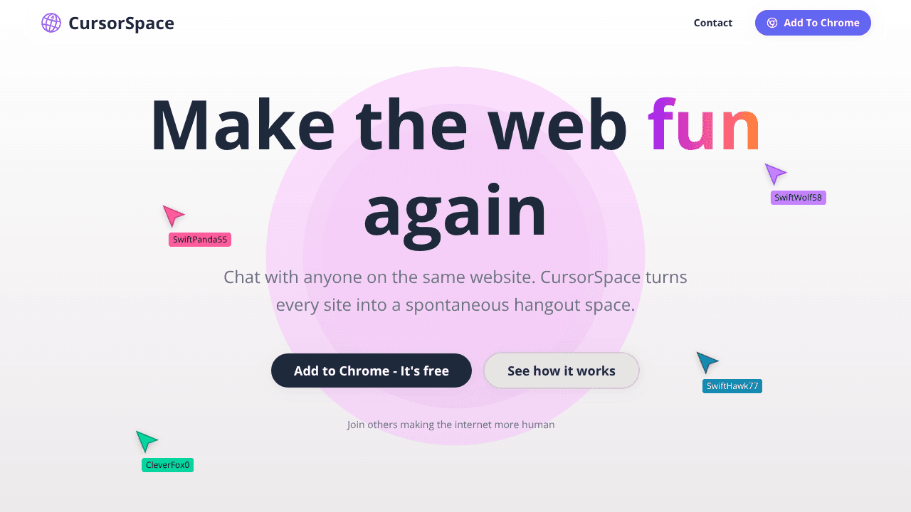 CursorSpace website screenshot