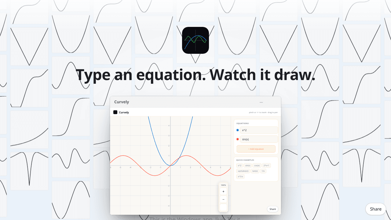Curvely website screenshot
