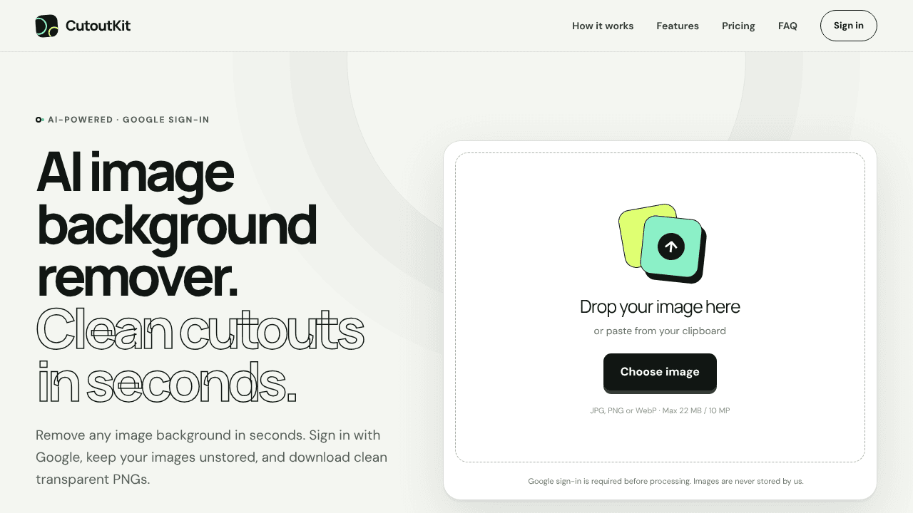 CutoutKit website screenshot