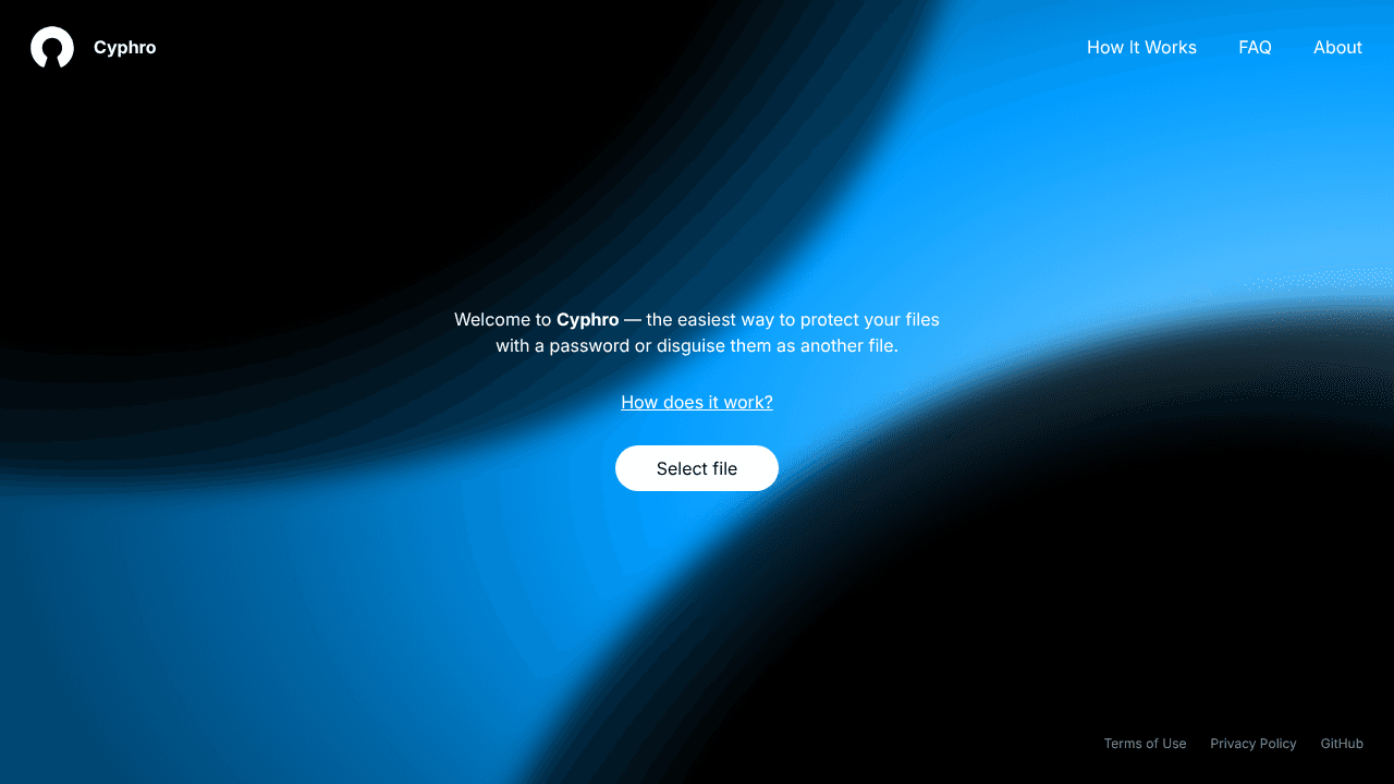 Cyphro website screenshot