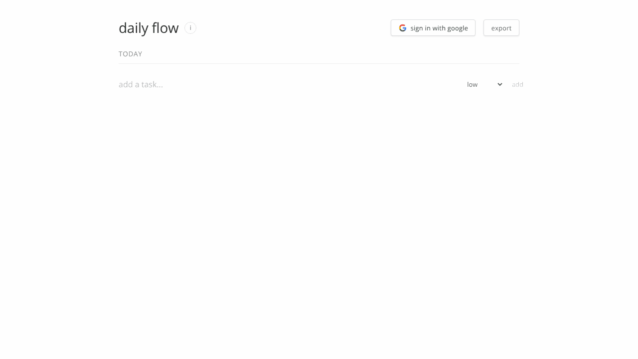 Daily Flow website screenshot