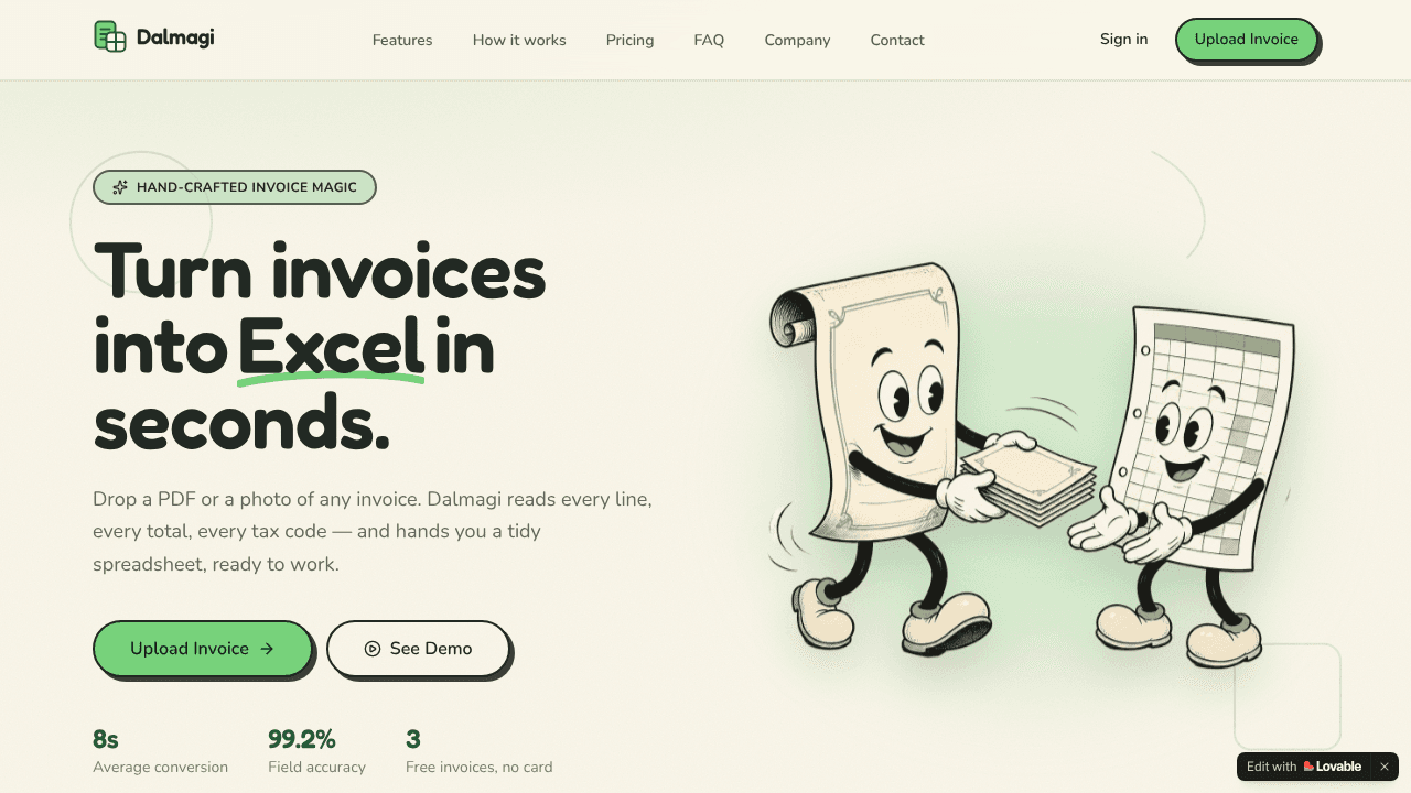 Dalmagi  website screenshot
