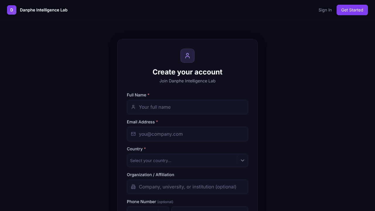 Danphe Bio-Signal API website screenshot