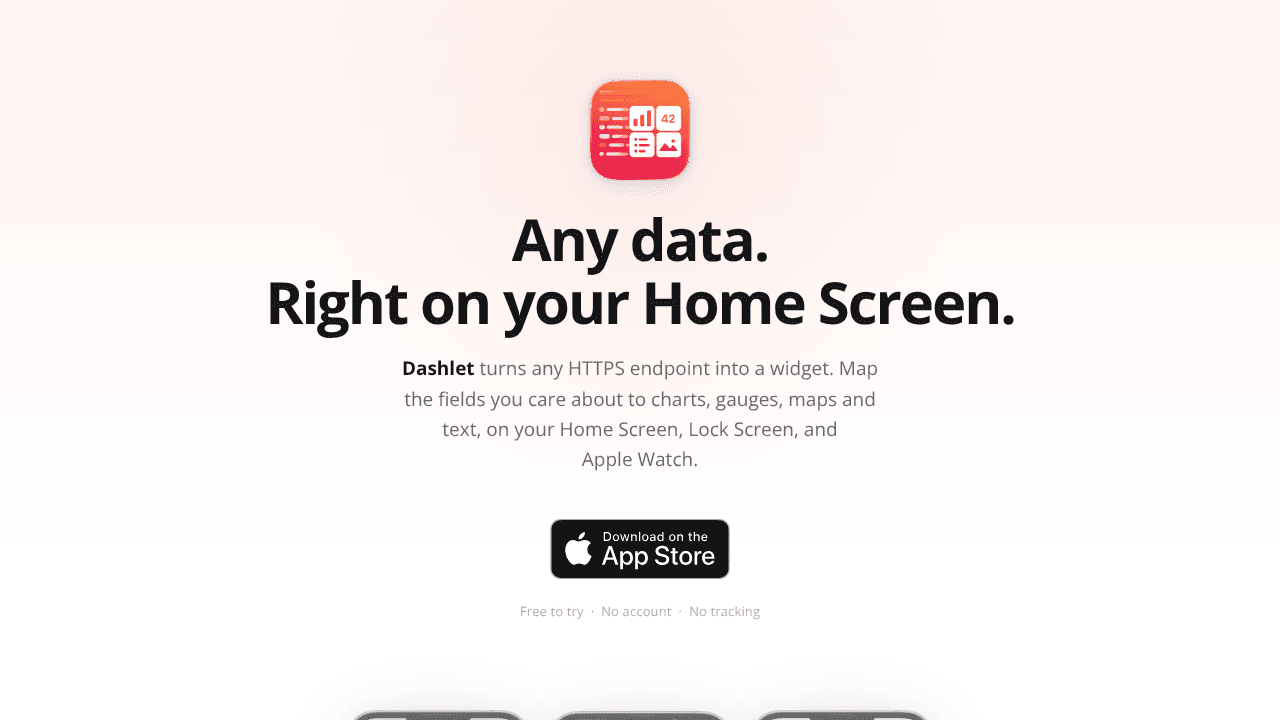 Dashlet website screenshot