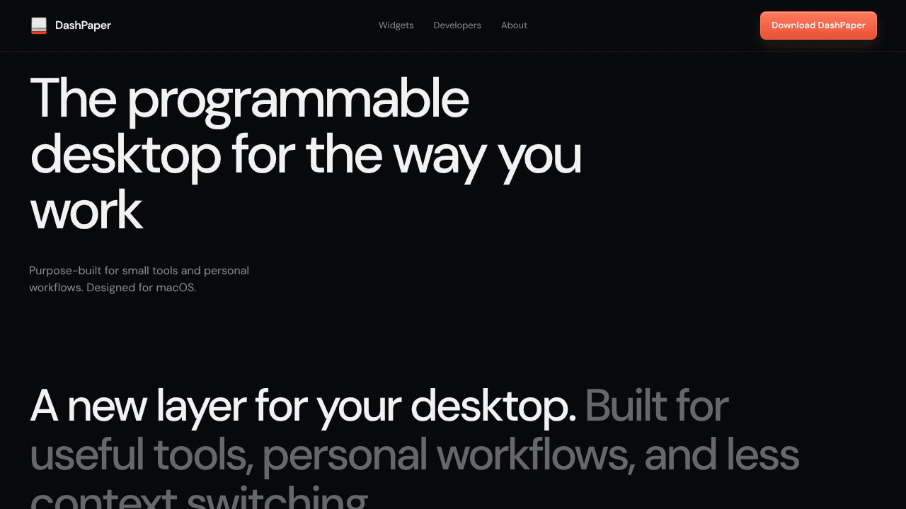 DashPaper website screenshot
