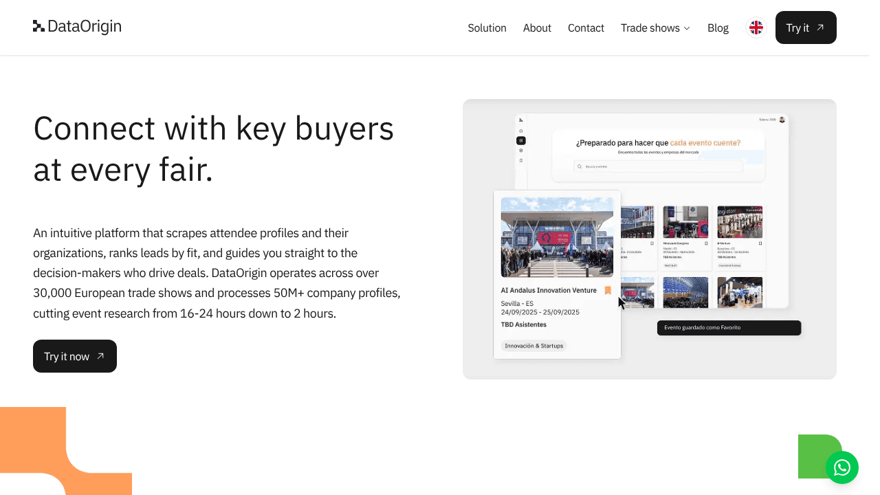 DataOrigin website screenshot