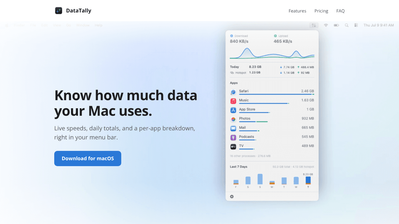 DataTally website screenshot