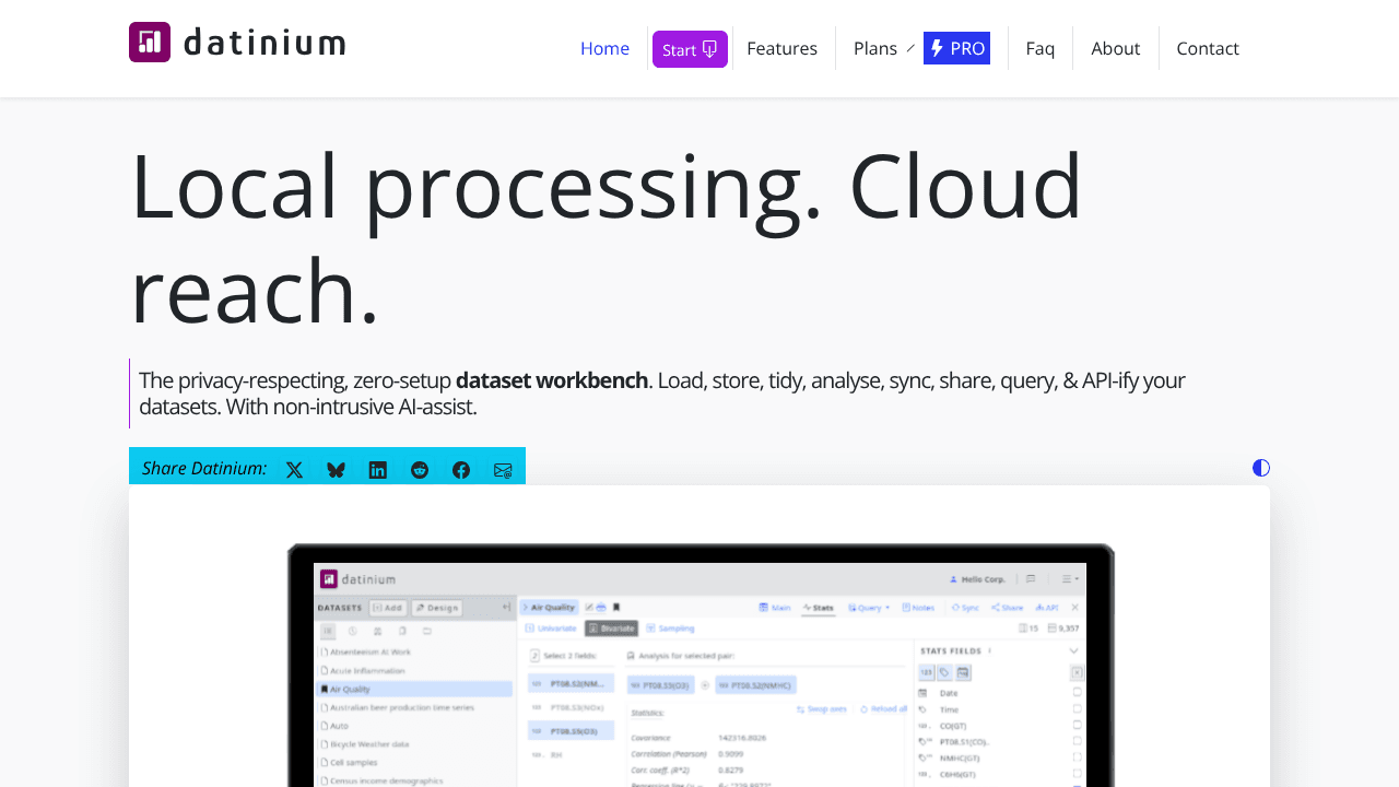 Datinium launch website screenshot