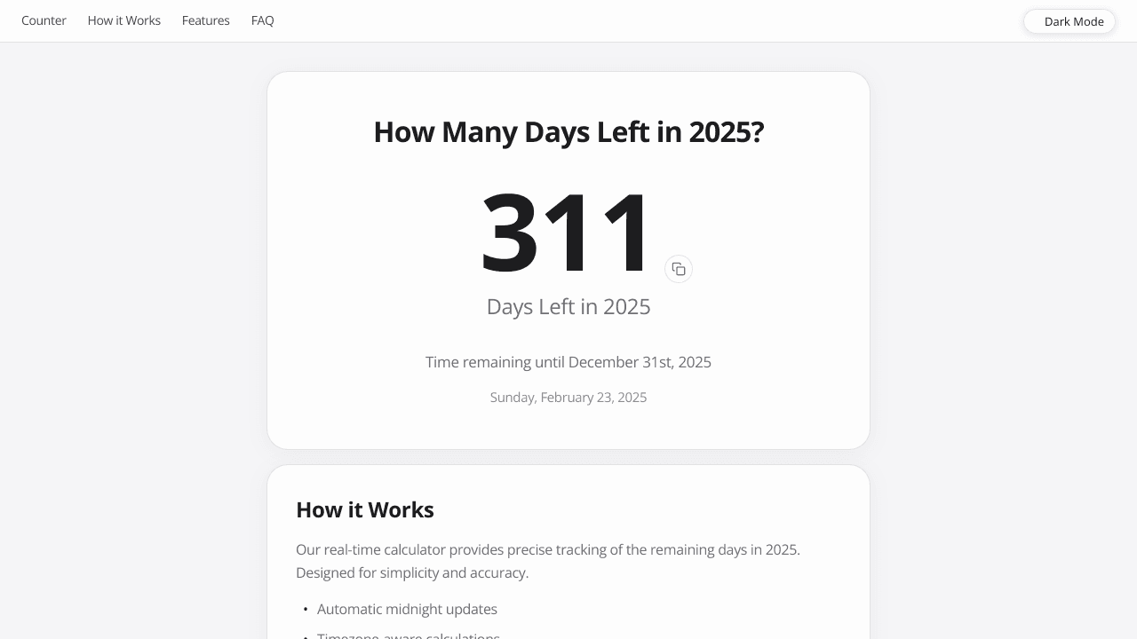 Days Left Calculator