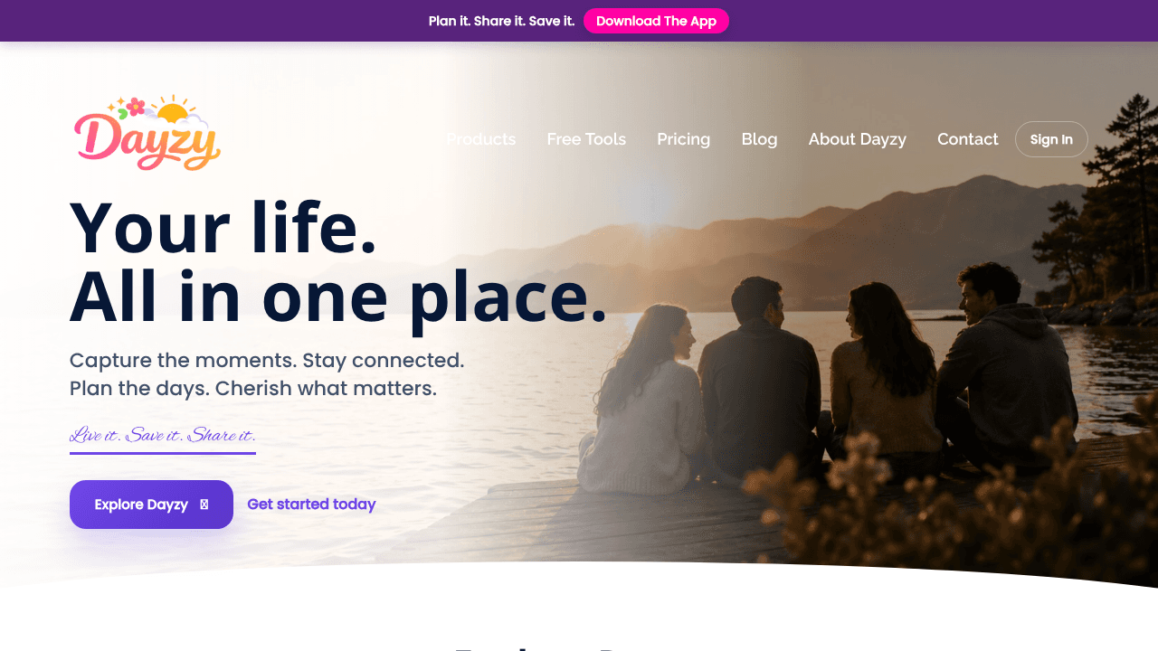 Dayzy website screenshot